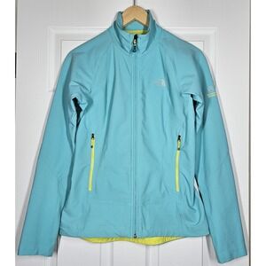 The North Face Summit Series Windstopper Jacket Womens M Teal Blue Zip Softshell